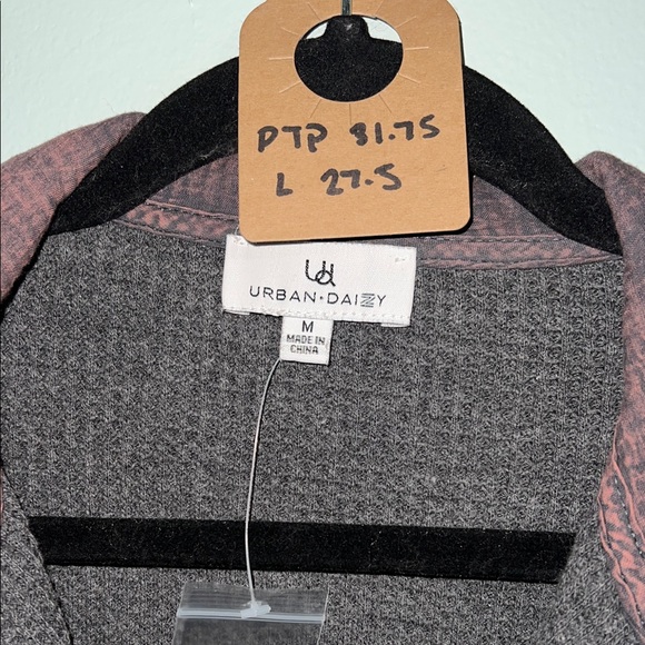 Urban Daisy Boutique Shacket Slouchy Oversized NWT Grunge Western Waffle Momcore - Picture 3 of 7